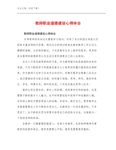 教师职业道德建设心得体会优选例文30篇文档选编.docx