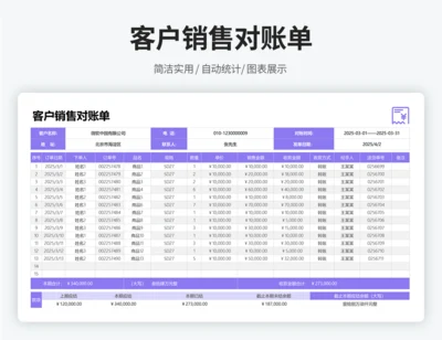 客户销售对账单