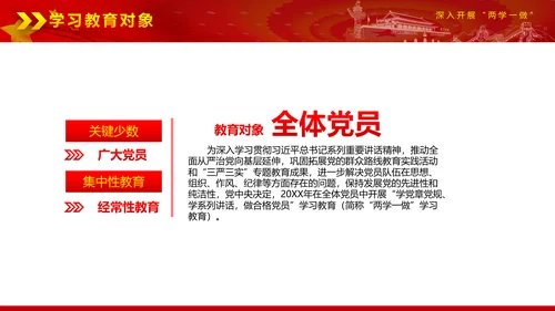 党政稳重大气两学一做动态PPT
