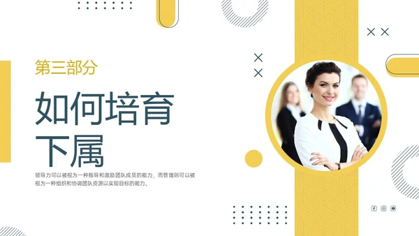 黄色绿色实拍简约共赢领导力团队沟通激励领导风格ppt