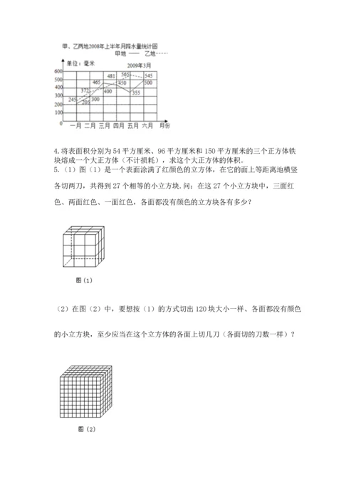 人教版五年级下册数学期末测试卷附答案【培优】.docx