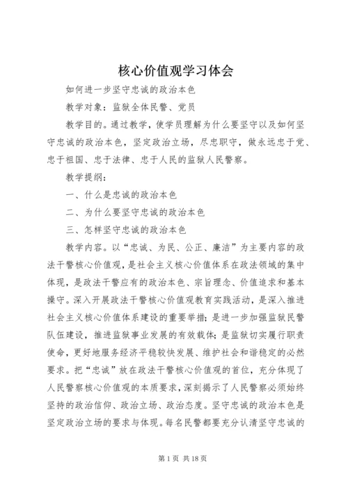 核心价值观学习体会 (5).docx