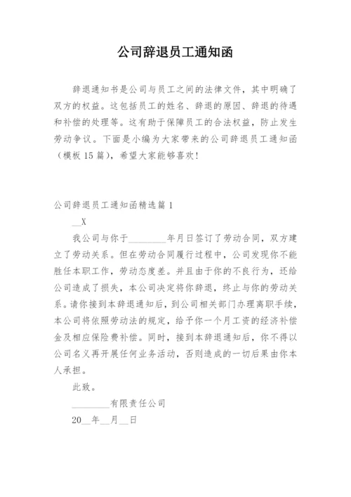 公司辞退员工通知函.docx