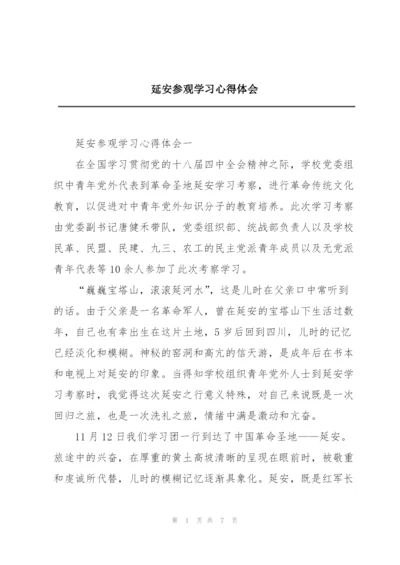 延安参观学习心得体会.docx