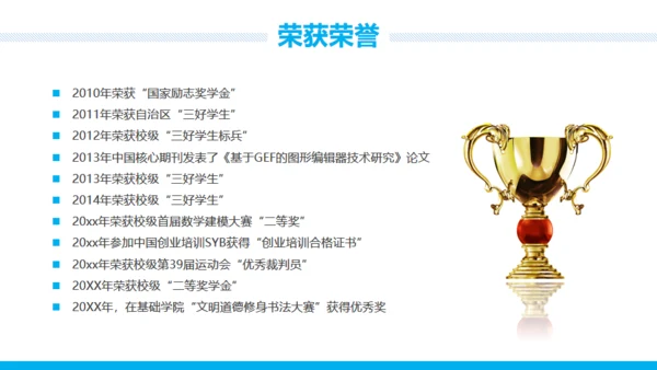 真实内容国家奖学金申请答辩通用PPT模版