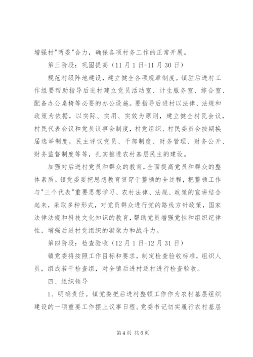 乡镇后进村党组织整顿工作方案精编.docx