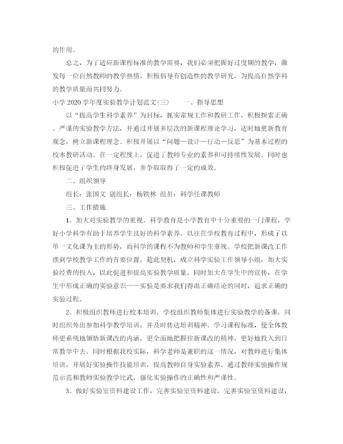 精编之小学学年度实验教学计划范文.docx