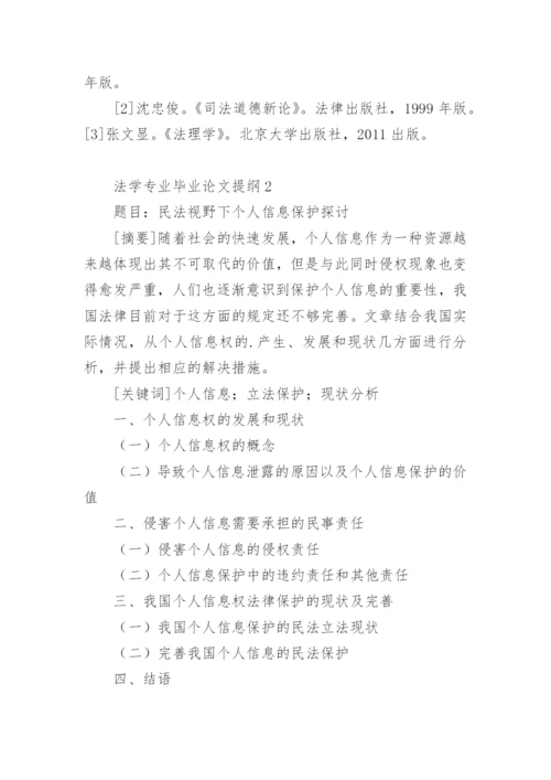 法学专业毕业论文提纲精选.docx