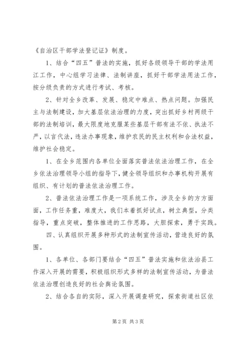 乡镇普法依法治理工作要点.docx