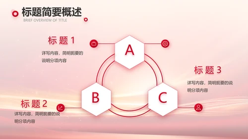 红色会议背景工作总结汇报动态PPT模板