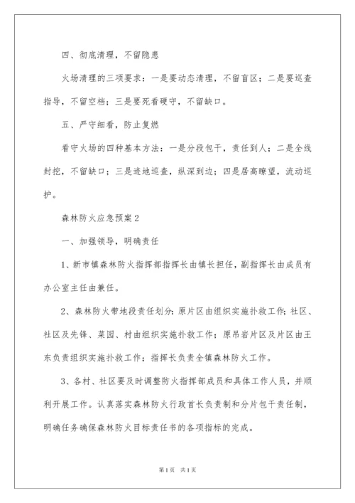 2022关于森林防火应急预案范文（精选5篇）.docx