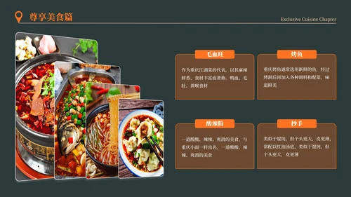 深色重庆旅游介绍推介PPT模板