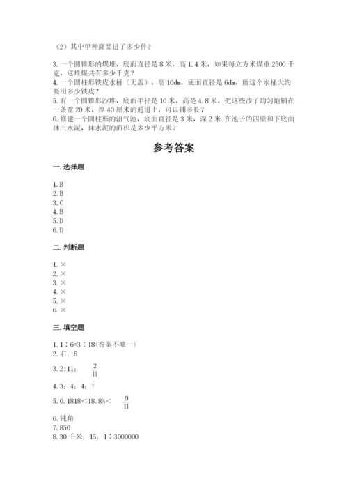 兴化市六年级下册数学期末测试卷word.docx