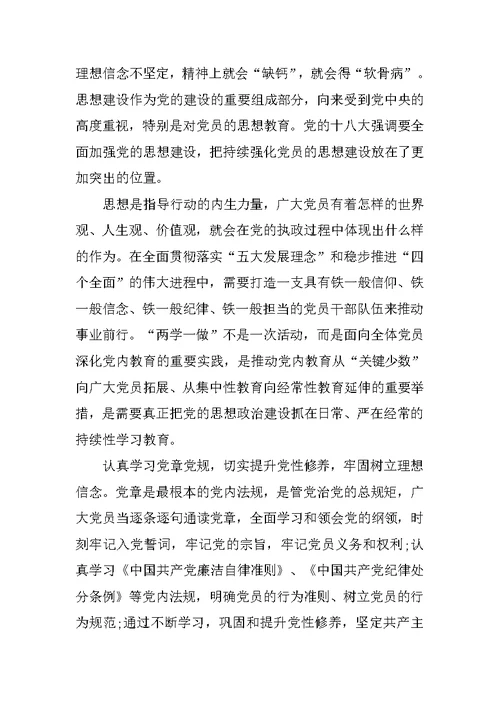 两学一做学习教育活动总结