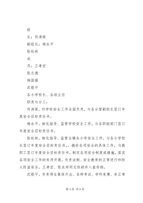 学校创建平安校园工作领导小组的组成及职责分工.docx