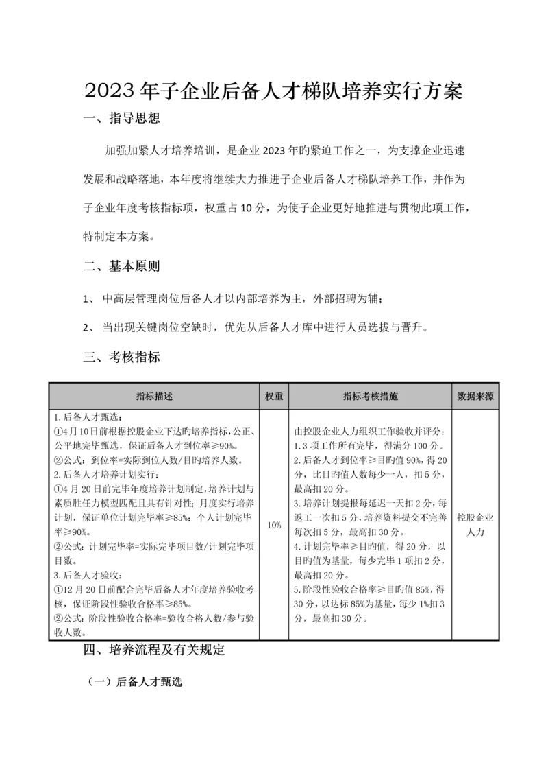子公司后备人才梯队培养实施方案.docx