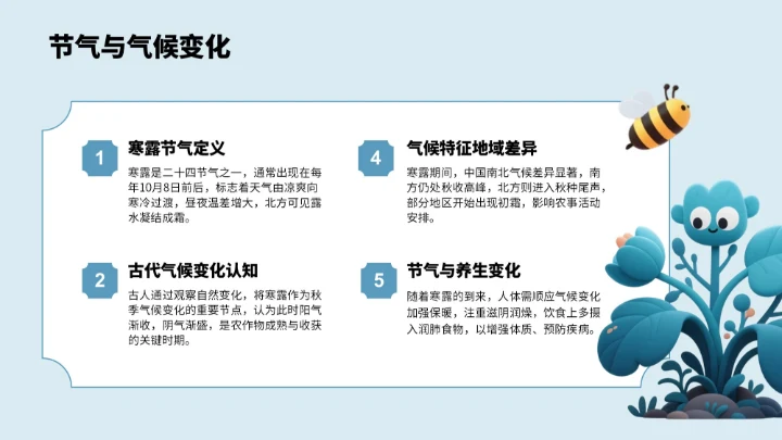 绿色3D风寒露节气PPT模板