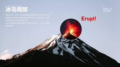 冰岛景点介绍山脉极光旅游主题通用PPT模板