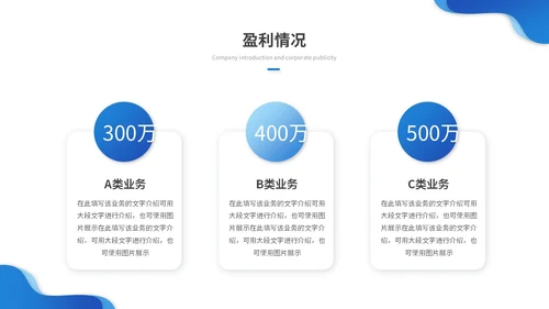 蓝色渐变商务企业介绍公司介绍产品介绍企业宣传ppt模板