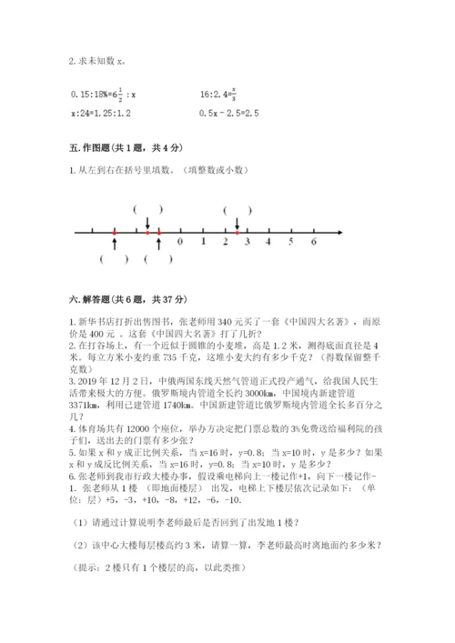 北京版六年级下册数学期末测试卷及参考答案1套.docx