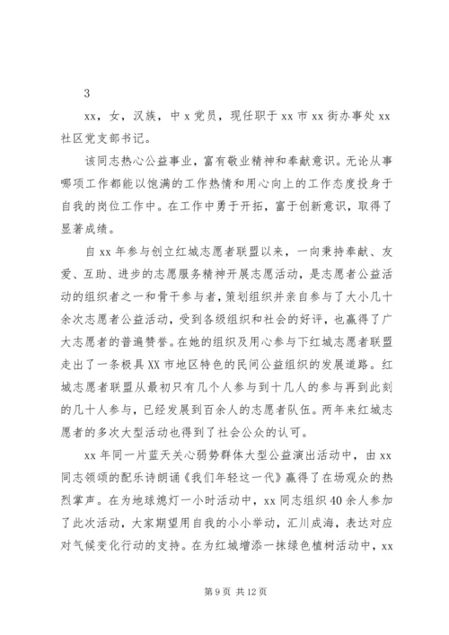 优秀志愿者的主要事迹材料.docx