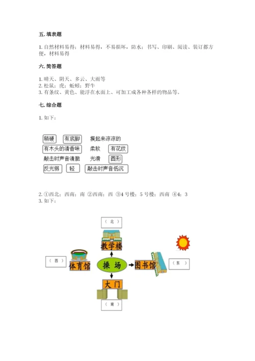 教科版小学二年级上册科学期末测试卷必考题.docx