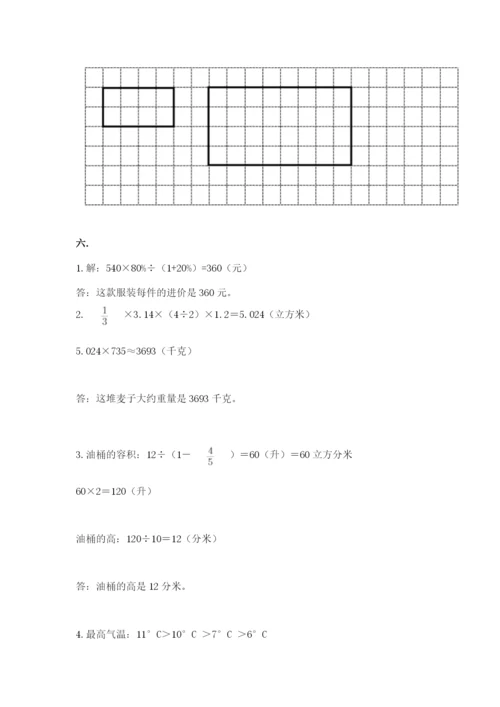 人教版数学六年级下册试题期末模拟检测卷【满分必刷】.docx