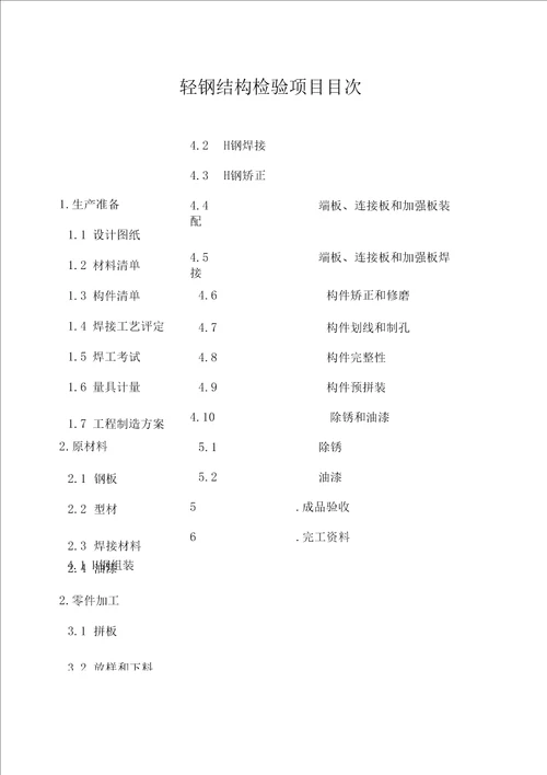 钢结构制作质量控制程序