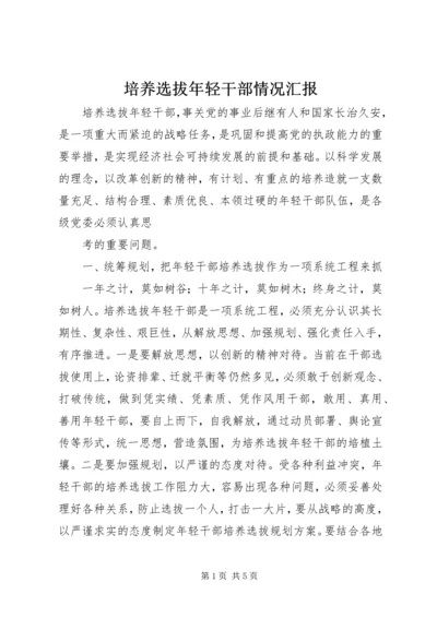 培养选拔年轻干部情况汇报 (2).docx