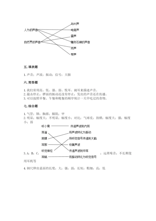 教科版科学四年级上册期末测试卷附参考答案【培优b卷】.docx