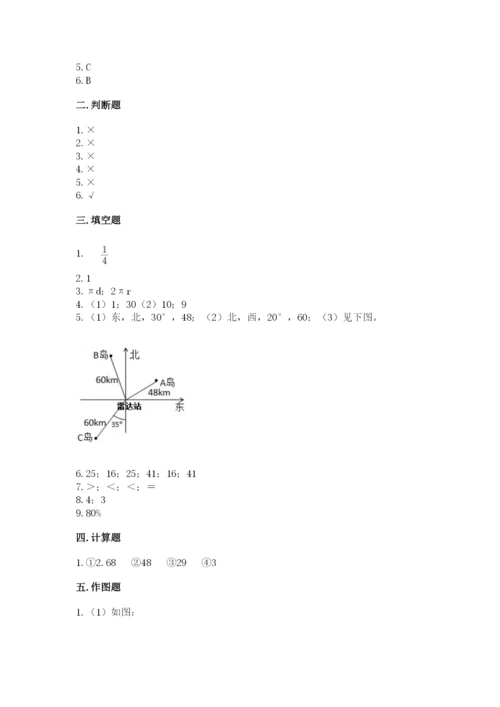 小学数学六年级上册期末考试试卷及答案（基础+提升）.docx