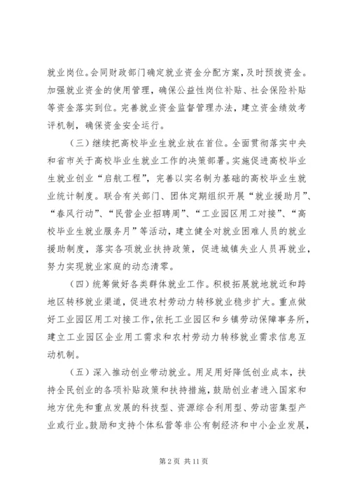 全县就业保障实施要点.docx