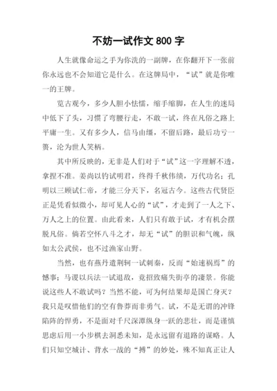 不妨一试作文800字.docx