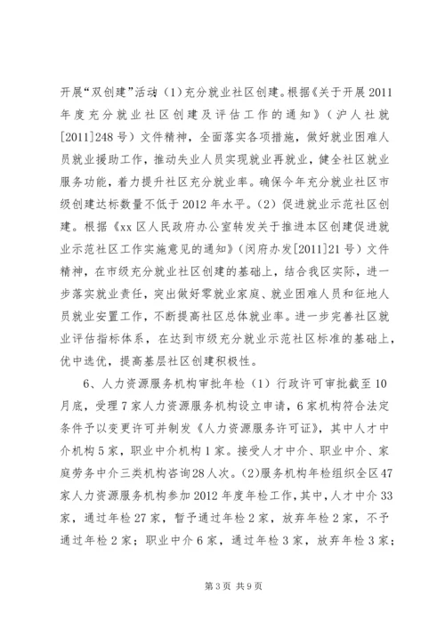 人社局就业促进科工作总结及工作思路.docx