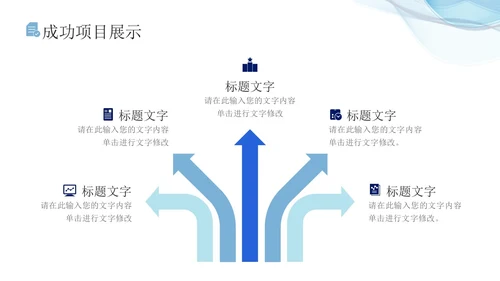 蓝色流体线条简约商务办公室年终总结PPT模板