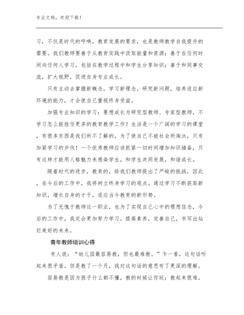 青年教师培训心得优选例文23篇合集.docx