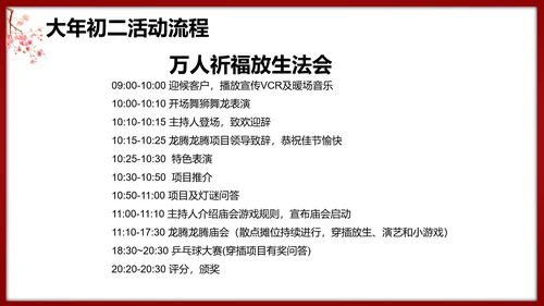 春节龙腾庙会活动执行策划方案PPT模板