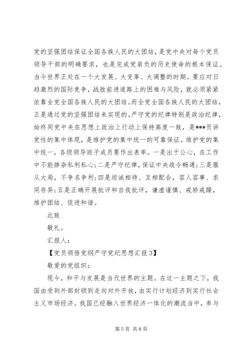 党员领悟党纲严守党纪思想汇报.docx
