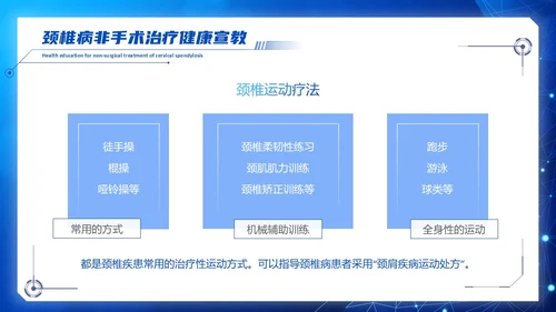 深蓝色科技风群众颈椎病健康宣教PPT