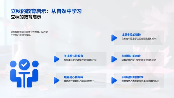 立秋与教育启示PPT模板