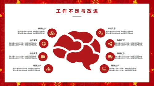春节喜庆的年度工作汇报通用PPT模板
