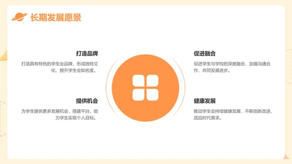 黄色卡通插画学生会竞选演讲PPT模板