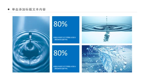 蓝色简约纯净水行业环保水资源PPT模板