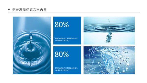 蓝色简约纯净水行业环保水资源PPT模板