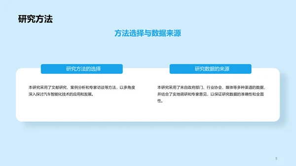 蓝色插画汽车智能化科技应用研究报告PPT模板