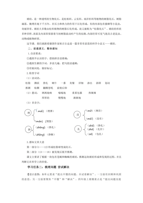 第5课《琥珀》第一课时  教学设计