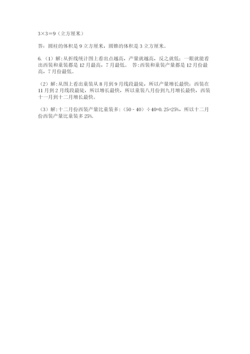 人教版六年级数学小升初试卷附完整答案【有一套】.docx