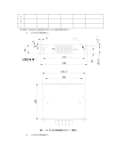 PLC分路器技术规范书(电信).docx