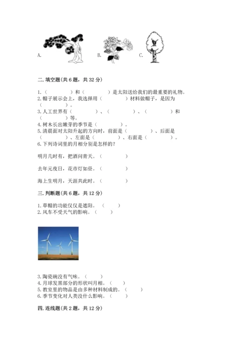 教科版二年级上册科学期末测试卷含答案（新）.docx