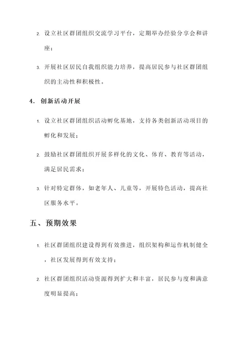 社区群团组织建设工作方案